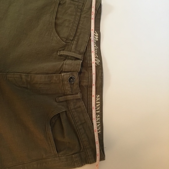 Madewell Skinny Skinny Ankle Jeans Olive Green EUC - Picture 9 of 11